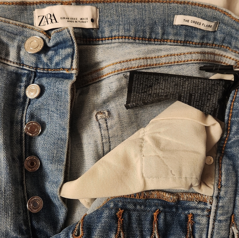 Zara Dreed Flare Jeans